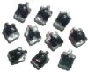 10 19mm Crystal and Dark Amethyst Givre Turtle Beads
